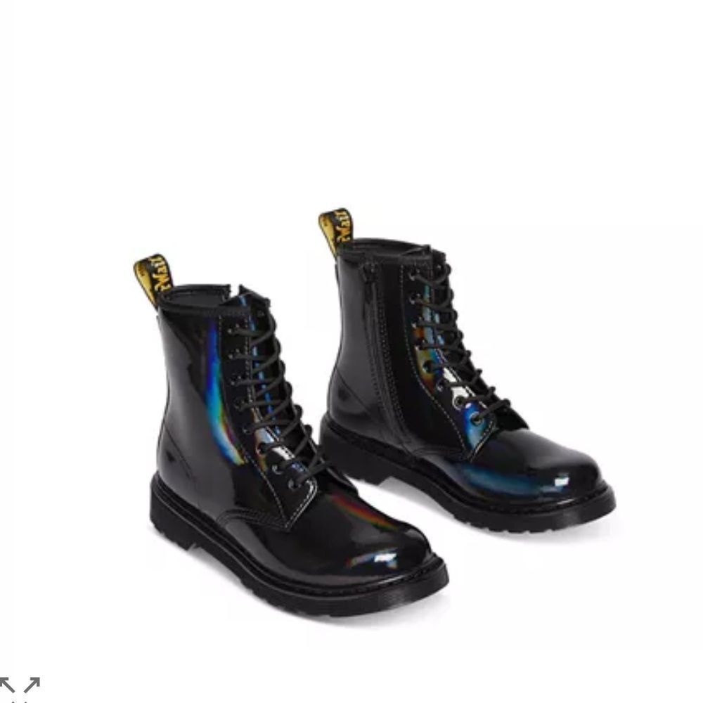 Dr. Martens Junior's 1460 Black Rainbow Patent Leather Boots